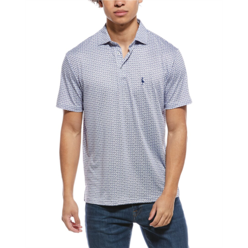 TailorByrd nested diamond printed performance polo shirt