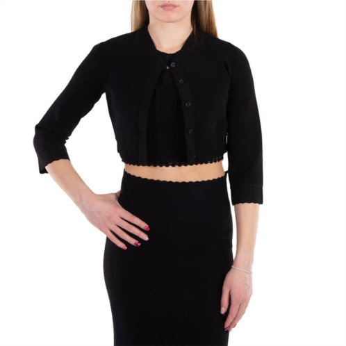 Victoria Beckham pointelle cropped cardigan