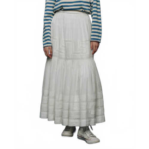THE GREAT. victorian skirt in white