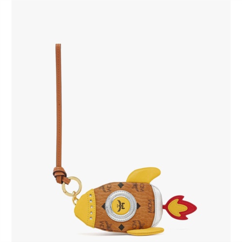 Mcm aren rocket pouch charm in visetos