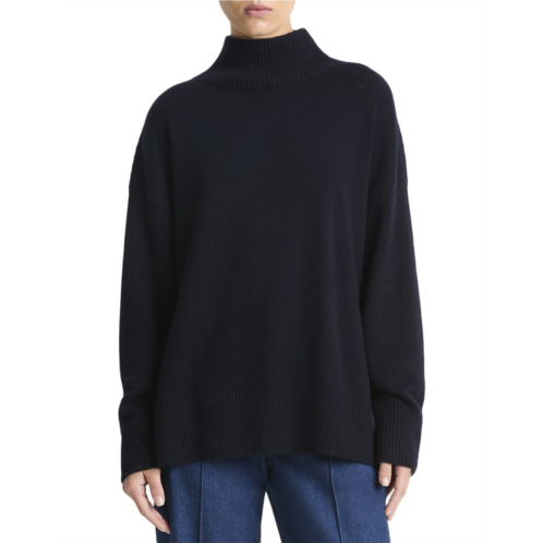Vince dropped-shoulder turtleneck wool & cashmere-blend top