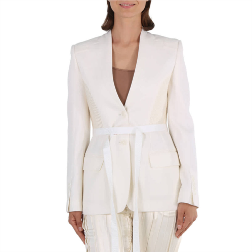 Burberry single-breasted belted wool blazer jacket