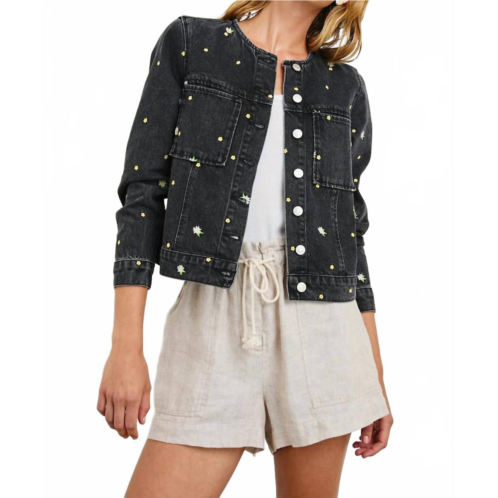 Rails lido jacket in ash black floral