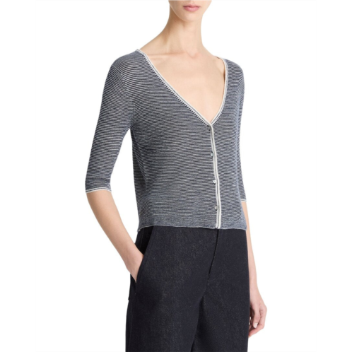Vince microstripe cardigan
