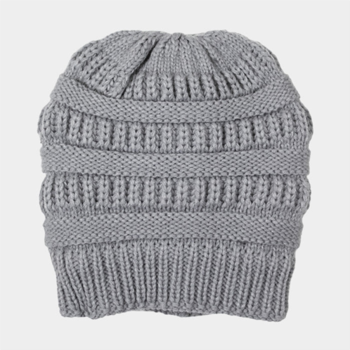 FASHNZFAB fleece lining soft cable knit bean hat