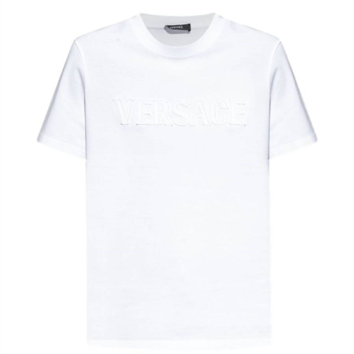 Versace logo-applique crewneck t-shirt