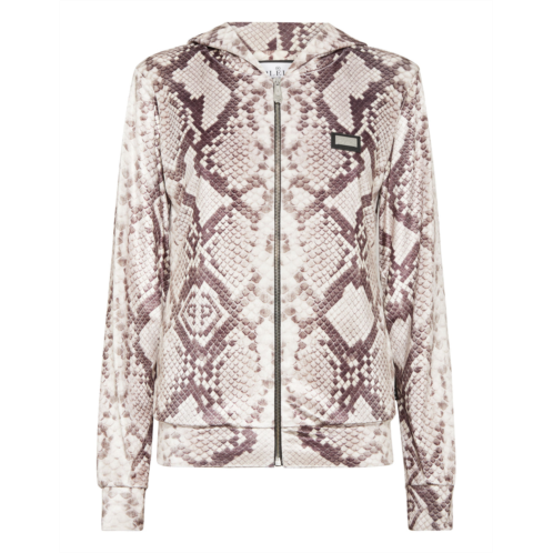 PHILIPP PLEIN zip hoodie all-over python