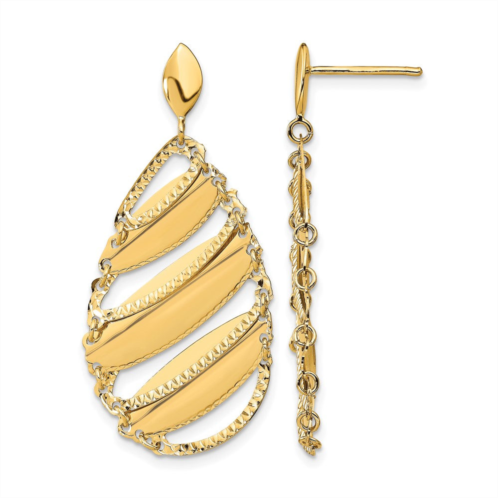 Diamond2Deal 14k yellow gold fancy drop dangle earrings