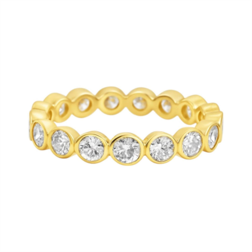 Allyanna Gifts womens sterling silver moissanite eternity band in gold
