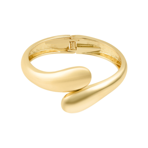 Adornia gold plated overlapping cuff