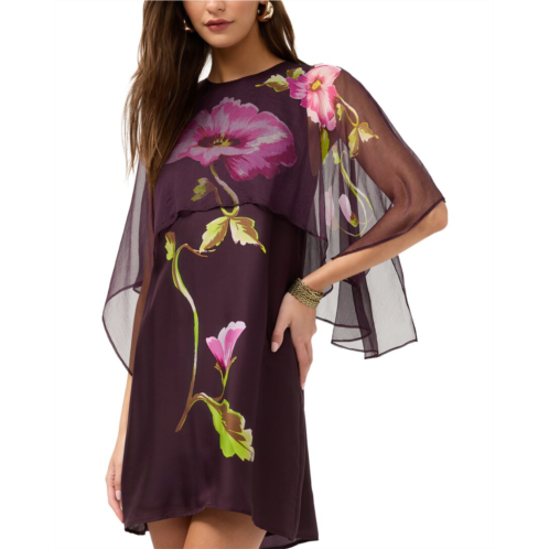 Johnny Was rey cape silk-blend mini dress