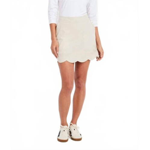 Vineyard vines performance a-line scallop skort in stone