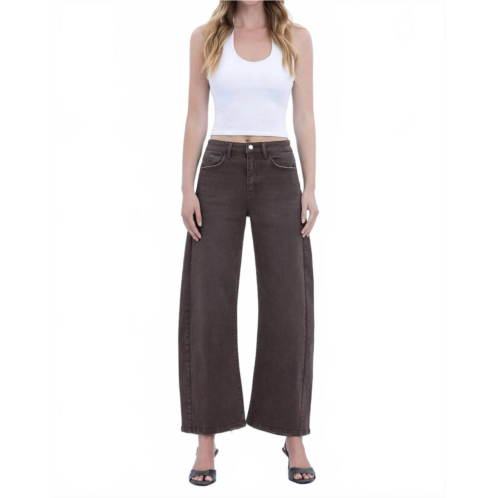 VERVET BY FLYING MONKEY high ankle barrel jean in toast