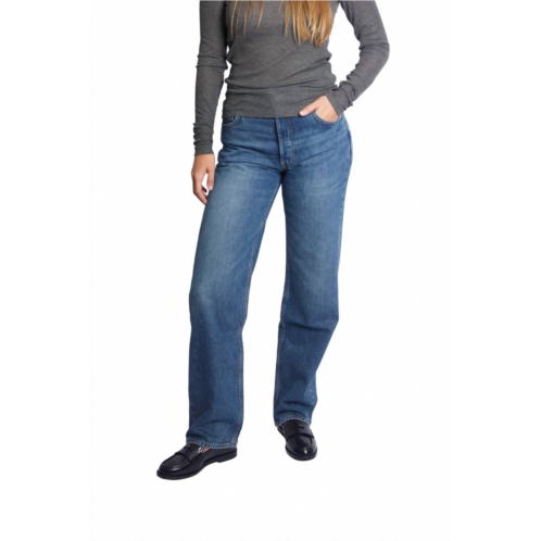 ANINE BING gavin long jean in mosaic blue
