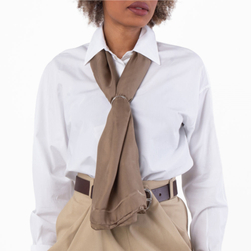 Saint Laurent cassandre square scarf in silk charmeuse