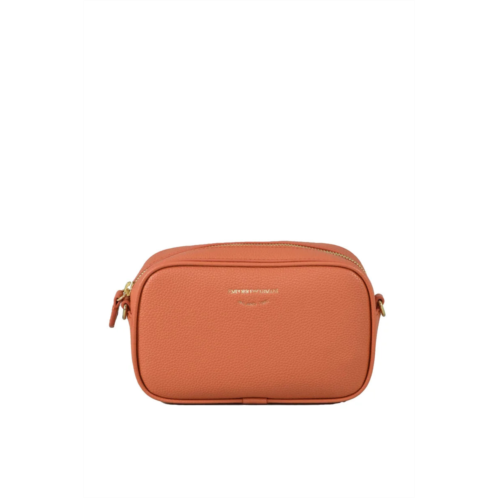 EMPORIO ARMANI compact brown mini pochette with adjustable shoulder strap