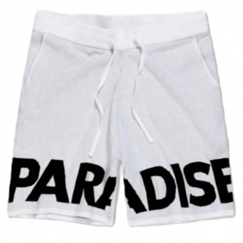 JORDAN CRAIG mens retro paradise knit shorts in ivory