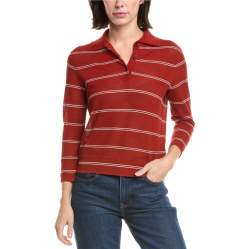 Vince striped pique polo shirt