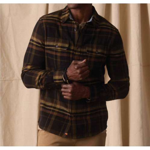The Normal Brand mountain overshirt in black plaid