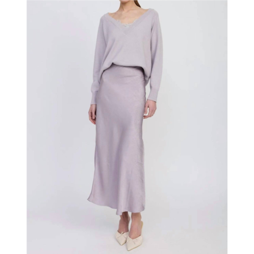 En Saison bias cut skirt in lavender