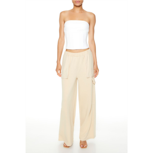 Forever 21 fleece wide-leg utility pants