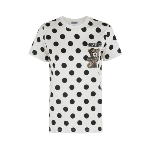 Moschino ivory and black polka dot t-shirt
