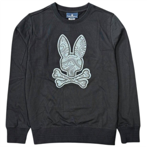 Psycho Bunny mens dixon logo sweatshirt in black