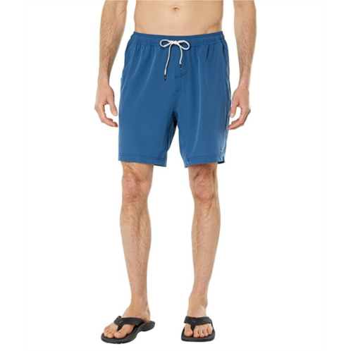 Quiksilver mens after surf shorts blue flat front drawstring waist jdm1700