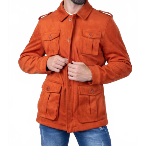 BARABAS quarvis trench coat in orange