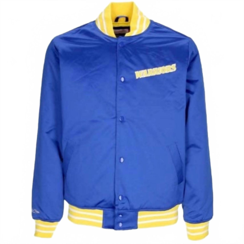 Mitchell & Ness mens nba golden state warriors heavyweight jacket in royal
