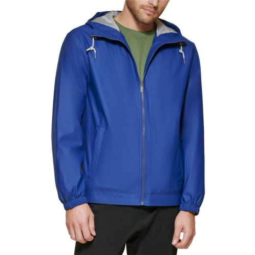 Club Room rubberized rain hoodie/windbreaker jacket in navy