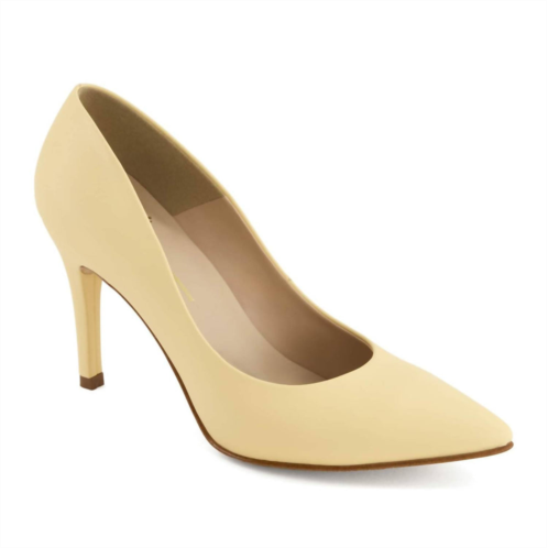 Andrea womens pointed toe pumps in yellow