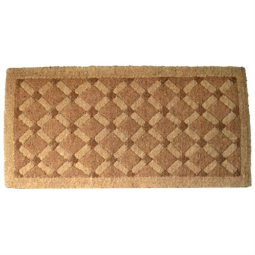 Imports Decor cross board woven door mat handcrafted geometric entry rug for indoor outdoor use