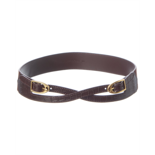 J.McLaughlin jimena croc-embossed suede & leather belt