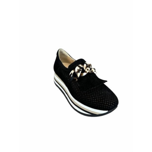 Softwaves WOMENS cloe velour sneakers in black