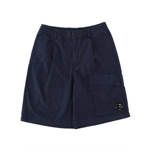 C.P. COMPANY dark navy boxy multi-pocket cotton shorts