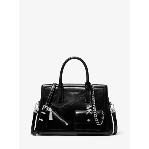 Michael Kors laila medium leather satchel with card case