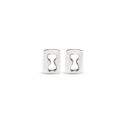 UNOde50 square link stud earrings