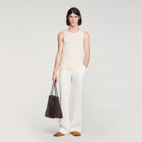 Sandro knit crew neck vest top