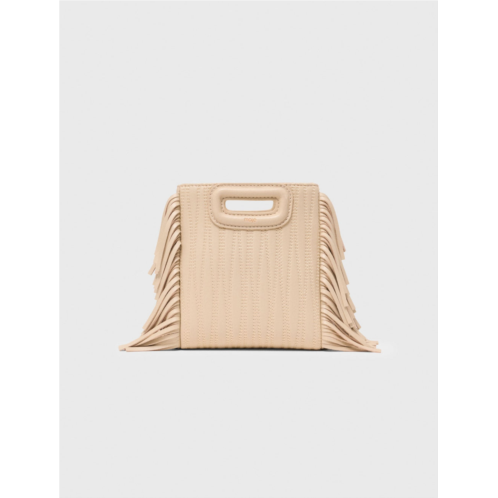 Maje topstitched leather mini m bag