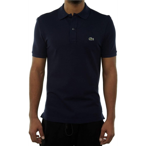 LACOSTE short sleeve classic pique polo shirt in navy blue