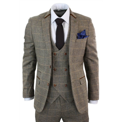 Marc Darcy blake 3 piece tweed double breasted suit