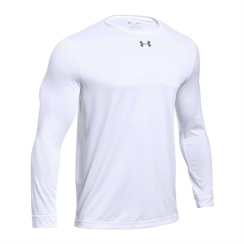 UNDER ARMOUR mens 2.0 long sleeve locker tee top - plus in white