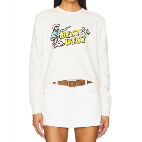 Sendero Provisions Co. best in the west sweatshirt in white