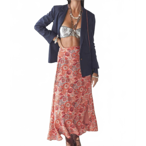 Maison Hotel fabia maxi skirt in coral