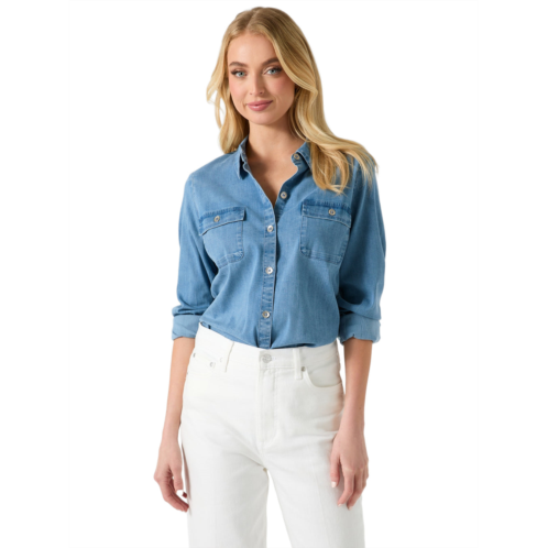 Guess Factory eco linda chambray top