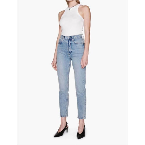 ANINE BING sonya slim-straight jeans in wash blue
