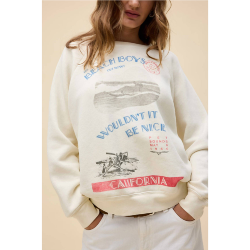DAYDREAMER the beach boys wouldnt it be nice vintage raglan sweatshirt in stone