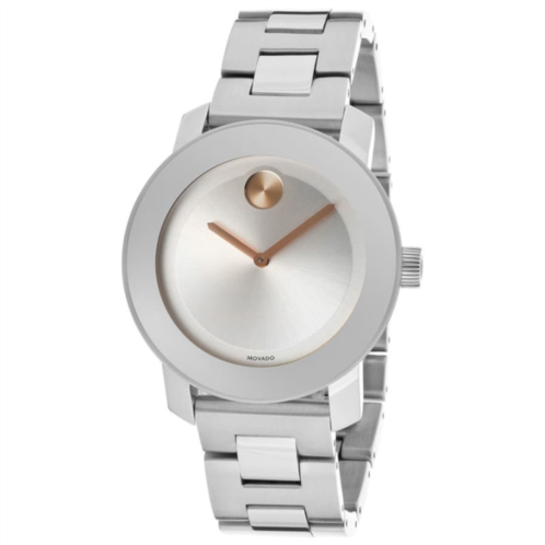Movado bold stainless steel 36mm womens watch 3600084