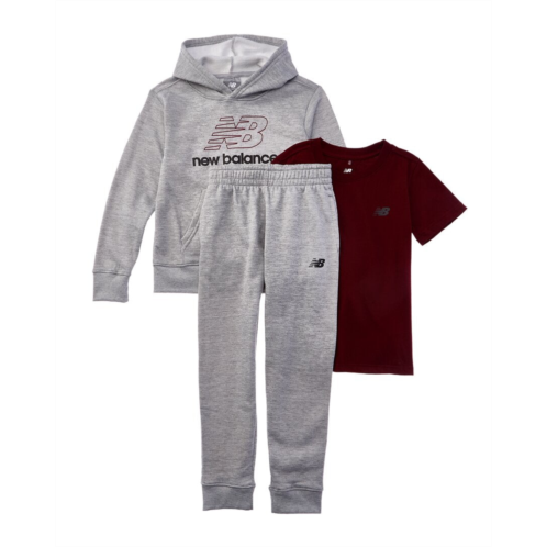 New Balance 3pc fleece hoodie t-shirt & jogger set
